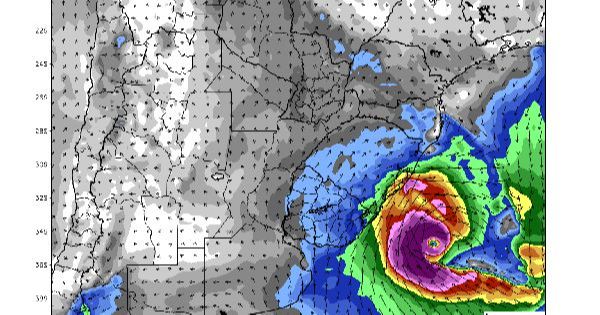 ALERTA | Confira em análise completa, a previsão de instabilidade e de ventos do Ciclone Extratropical 